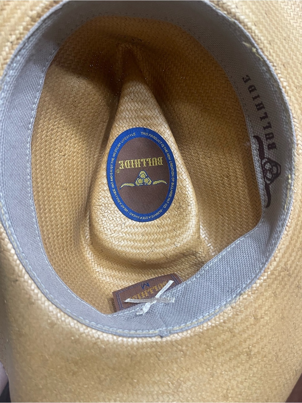 Bullhide No Mercy Panama Straw Western Hat Leather Cross - Picture 7 of 12